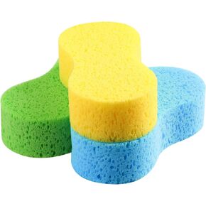 Car Wash Sponge, Large All Purpose Sponges for Cleaning, 2.4in Thick Foam Scrubber Kit, Sponges for Dishes, Tile, Bike, Boat, Easy Grip Sponge for Kitchen, Bathroom, Household Cleaning, 3pcs