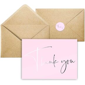 Thank You Cards - 30 Pack (Blush Pink)