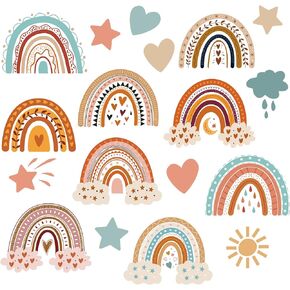 90 Pieces Rainbow Classroom Decor Rainbow Clouds Star Heart Sun Bulletin Board Birthday Party Baby Shower Decor for Bulletin Board Classroom School Decorations Supplies