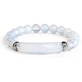 Natural Stone Beaded Bracelet Aventurine Jade Tiger Eye Agate Beads Stretch Bracelet for Women Men Jewelry