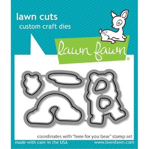 Lawn Fawn LF2846 Here for You Bear - Lawn Cuts 3X4 Clear Stamp Set