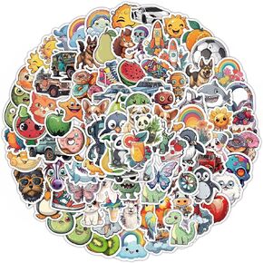 100Pcs Water Bottle Stickers for Kids Teens,Aesthetic Laptop Stickers, Vinyl Waterproof Stickers for Computer,Bumper,Skateboard,Water Bottles,Phone,Cute Stickers Packs