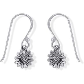 Boma Jewelry Sterling Silver Sunflower Dangle Earrings