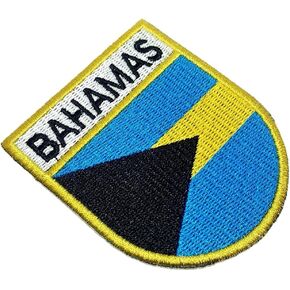 BP0208ET BR44 علم جزر البهاما شعار الدرع 100% رقعة مطرزة بالحديد أو الخياطة in Kuwait