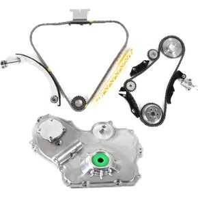 Timing Chain Kit & Oil Pump Fits For Lacrosse Regal Verano 2.4L, For Captiva Cobalt Equinox Malibu HHR 2.4L,For G5 G6 Solstice 2.4L, For Aura Ion Sky Vue L4 2.4L Engine
