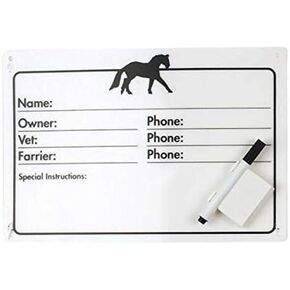 Centaur Horse Info Stall Plaque w- Dry Erase Pen