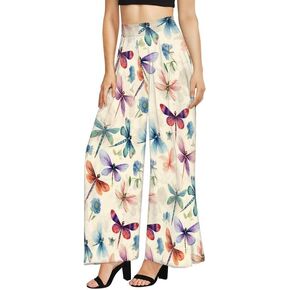 Tiger Stripes Women's Wide Leg Pants Colorful Dices Beach Palazzo Baggy Pants Starry Night Lounge Pant Trousers
