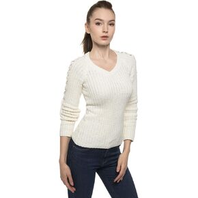 AmélieBoutik سترة نسائية من القطن برقبة على شكل حرف V ورباط على الكتف in Kuwait