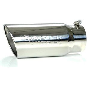 SINISTER DIESEL POLISHED 304 STAINLESS STEEL EXHAUST TIP (4" TO 5")