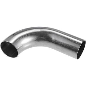 Bend Elbow Pipe Tube, 1.25" OD 4.33" 2.95" Leg 90 Degree DIY Exhaust Pipe Intercooler Air Intake Tube Universal for Car Automotive Durable 304 Stainless Steel Silver Tone