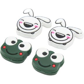 4 PCS Tennis Racket Vibration Dampener Cartoon Animal Shape Portable Easy to Install Tennis Shock Absorber