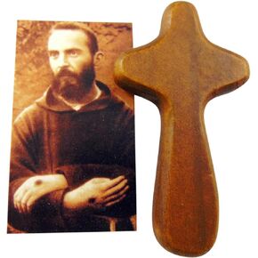 Hand Held Cross with Prayer to Padre Pio for Healing Saint Card Gift Set