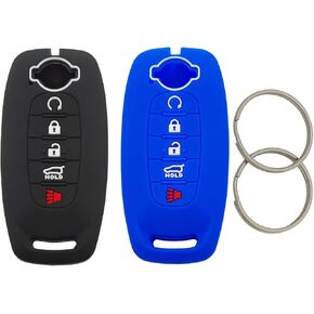 Silicone Protector Key Fob Cover Case fit for 2023 2024 Nissan Pathfinder Rogue Kicks Keyless Entry Key Fob (Black2)