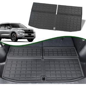 Backrest Mat Compatible with 2022-2024 Mitsubishi Outlander 7 Seats Back Seat Protector TPE Cargo Liner Replacement for 2022 2023 2024 Mitsubishi Outlander Accessories (Backrest Mat)