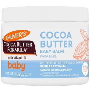 Palmer's Baby Balm، كريم مرطب للأطفال بتركيبة زبدة الكاكاو، 3.5 أونصة، مغذي للبشرة الجافة، الأكزيما، غطاء المهد وكريم طفح الحفاضات، لا يسبب الحساسية، ترطيب يدوم 48 ساعة، تم اختباره بواسطة أطباء الجلدية، أساسيات الأطفال