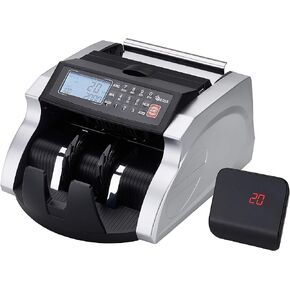 GStar Money Counter with UV/MG/IR Counterfeit Bill Detection Plus External Display with Warranty, American Brand, American Seller (1200 Notes/Min. & Total Value Count Function)