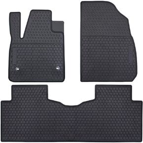 Car Floor Mats Fit for 2017-2024 Cadillac XT5, 2017-2024 GMC Acadia, 2019-2024 Chevrolet Blazer Front & 2nd Seat Floor Liners Rubber Full Black All Weather Heavy Duty Odorless