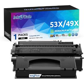 INK E-SALE Compatible Q5949X Q7553X Toner Cartridge Replacement for HP 49X Q5949X 53X Q7553X (Black 1Pack) for use in HP LaserJet P2015dn P2015 P2015d 1320 1320n 3390 3392 M2727nf P2014 P2010 Printer