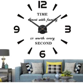 VANGOLD Wall Clock Oversized Wall Clock for Living Room Decor, Decorative Wall Clocks Battery Operated (Gold Home Decoration)