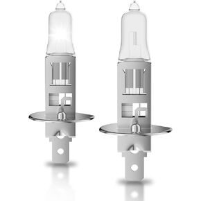 H1 Halogen Headlight Bulbs, H1 Bulb,12V 55W, 4000 Lumens, 3800K, No Glare, High Beam, Standard Headlight Bulb,High Beam Headlight Bulb,Light Bulbs for Car, Pack Of 2
