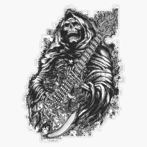 قاتمة ريبر الغيتار ملصق ملصقات للسيارة متعددة الأشكال ملصق حائط من الفينيل‏ 5" in Kuwait