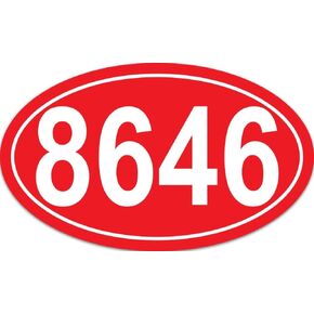 Blue Oval 8646 Sticker (Political Decals, Funny Joe Biden Bumper Stickers, Remove The 46th President Vinyl Decal for Car, Truck, and Laptop (3 x 5 inch)