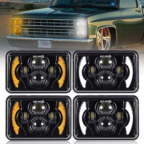 Fit For Peterbilt 379 Headlights 4x6 Led Headlights DOT Approved Compatible With H4656 H4651 Headlight Replacement for Freightliner Kenworth Oldsmobile Cutlass Trucks