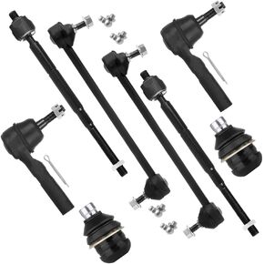 SCITOO 8pcs Front Inner Outer Tie Rod End Lower Ball Joint Sway Bar Link Kit Fit 2009-2012 For Dodge Caliber 2007-2017 For Jeep Compass 2007-2017 For Jeep Patriot Suspension Kit
