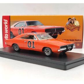 Auto World 1/43 for Dodge Charger General Lee 1969 AWRSS1151 Limited Resin Toys Car Models Miniature Hobby Collectible Gifts