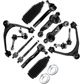 SCITOO 12pcs Front Upper Control Arm Ball Joints Lower Ball Joints Sway Bar Links Inner Outer Tie Rod Ends w/Boots Fit 1998-2005 For Lexus GS300 1998-2000 For Lexus GS400 2001-2005 For Lexus GS430