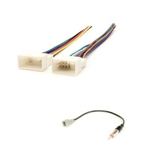 Car Stereo Wire Harness and Antenna Adapter -Made for 2012 2013 2014 2015 2016 2017 Hyundai Veloster -No Factory Bose/External Amp Vehicles