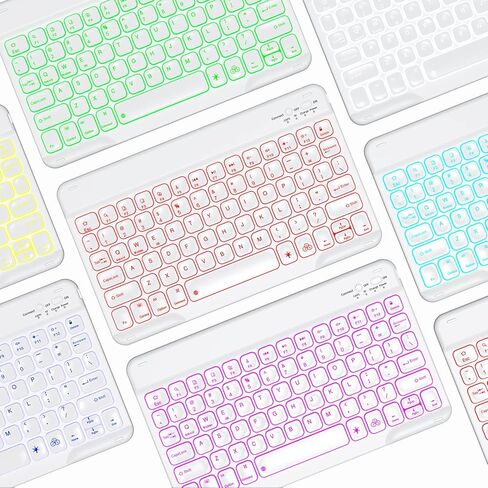 لوحة مفاتيح BT صغيرة الحجم محمولة وقابلة لإعادة الشحن وقابلة للفصل ومتعددة الألوان مغناطيسية لأجهزة iPad والهواتف والكمبيوتر وSamsung Tablet وiOS وAndroid وWindows in Kuwait