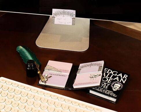 The Unemployed Philosophers Guild Edgar Allan Poe Sticky Notes - 3.25" by 4.25" Booklet with Gothic Themed Self-Sticking Individual Notes Inside in Saudi Arabia