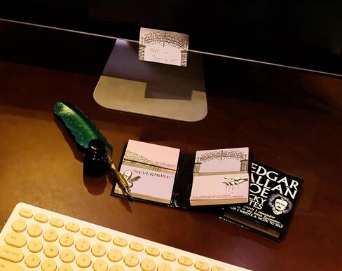 The Unemployed Philosophers Guild Edgar Allan Poe Sticky Notes - 3.25" by 4.25" Booklet with Gothic Themed Self-Sticking Individual Notes Inside in Saudi Arabia