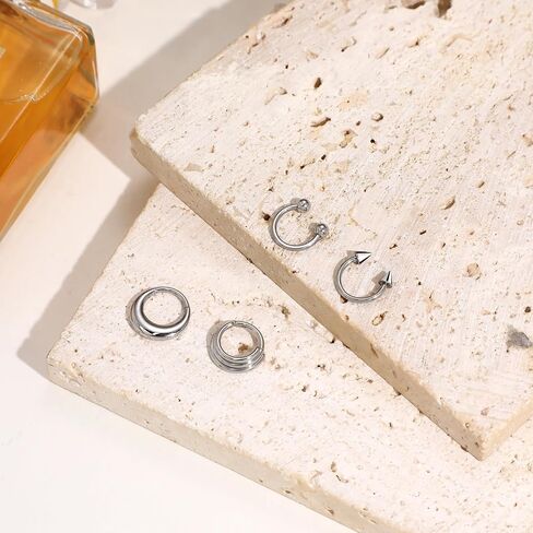 Titanium Septum Rings 16G 8mm 10mm Nose Rings for Women Surgical Stainless Steel Segment Nose Rings Horseshoe Hoop Cartilage Clicker Helix Rook Earrings Daith Eyebrow Tragus Lip Piercing Rings in Saudi Arabia