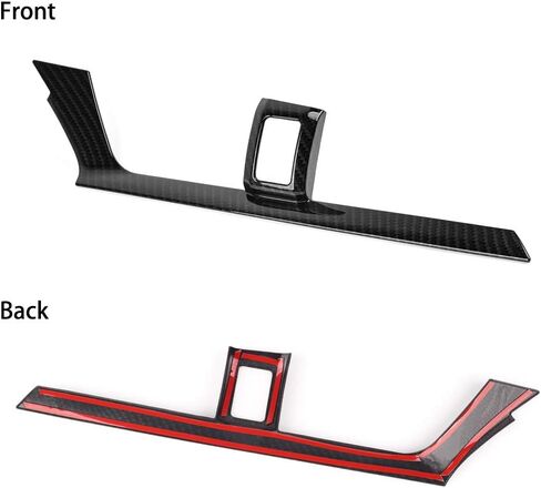 Thenice لـ 10th Gen Civic ABS ألياف الكربون الحبوب مركز لوحات المفاتيح تنفيس الهواء الزخارف منفذ الرياح ملصقات الديكور لهوندا سيفيك سيدان هاتشباك كوبيه نوع R 2016 2017 2018 2019 2020 2021 in Kuwait