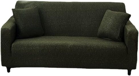 Universal Sofa Cover Pure Color Combo Couch Slipcover Full Package with Armrests Protective Dust Cover - Stretch Furniture Protector (Coffee,3 Seater 190-230cm) in Saudi Arabia