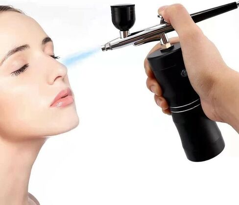 مجموعة فرش البخاخة كينجفورت مع ضاغط هواء، مجموعة فرشاة هوائية صغيرة للرسم، فرشاة هوائية محمولة قابلة لإعادة الشحن للمكياج، والوشم، وفن الأظافر، وطلاء الوجه، ورسم النماذج، وتزيين الكيك in Kuwait