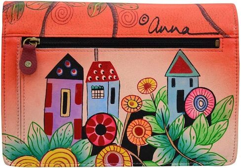 Anna by Anuschka Women's Hand-Painted Leather Two Fold Wallet on a String in Kuwait