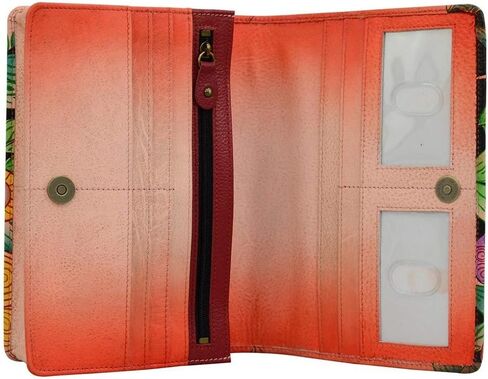 Anna by Anuschka Women's Hand-Painted Leather Two Fold Wallet on a String in Kuwait