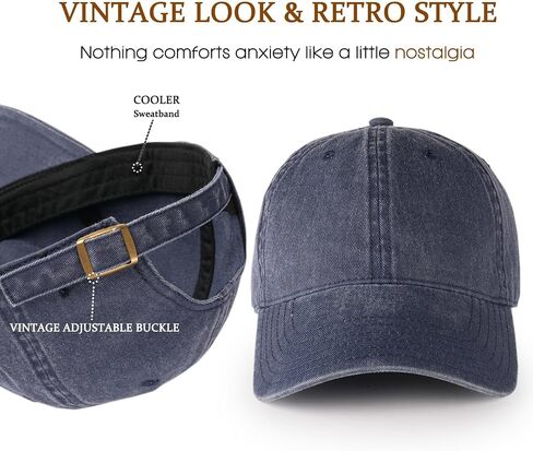 FURTALK Unisex Vintage Cotton Washed Distressed Baseball Caps Unstructured Low Profile Adjustable Dad Hat in Saudi Arabia