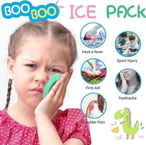 5 Round Kids Hot Cold Pack, Ice Pack Boo Boo Round Designed Children Gel Bead Wrap | Pain Relief for Kids Boo Boos, Fever, Wisdom Teeth, Tired Eyes, Headaches, Swelling, Bruises(3.7 * 3.7in) in Saudi Arabia