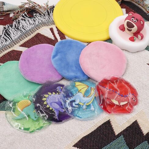5 Round Kids Hot Cold Pack, Ice Pack Boo Boo Round Designed Children Gel Bead Wrap | Pain Relief for Kids Boo Boos, Fever, Wisdom Teeth, Tired Eyes, Headaches, Swelling, Bruises(3.7 * 3.7in) in Saudi Arabia