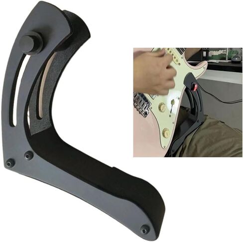 Guitar Support Electric Guitar Rest Adjustable Professional Electric Guitar Foot Stool Plastic and Metal Guitar Footstool Leg Stand Guitar Lifter for Guitar Players Black in Saudi Arabia