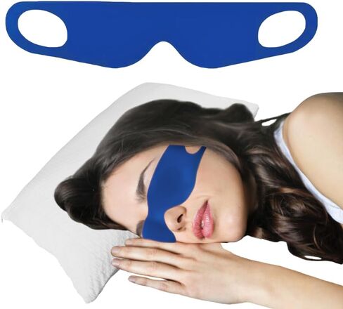 قناع نوم، قناع عين ناعم ومريح للنوم، أساسي للسفر، قناع نوم يحجب الضوء، غطاء عيون ليلي رفيع للغاية، أغطية عين للاستعمال مرة واحدة للنوم، كبير، أزرق in Kuwait