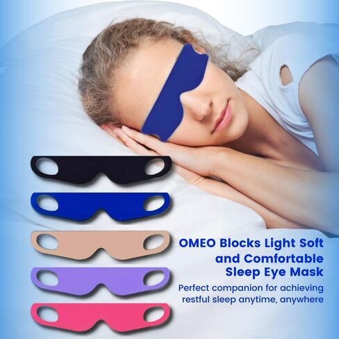 قناع نوم، قناع عين ناعم ومريح للنوم، أساسي للسفر، قناع نوم يحجب الضوء، غطاء عيون ليلي رفيع للغاية، أغطية عين للاستعمال مرة واحدة للنوم، كبير، أزرق in Kuwait