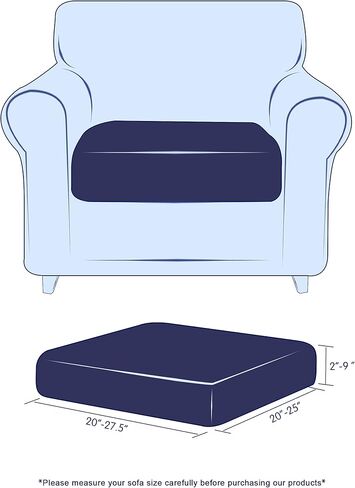 غطاء وسادة قابل للتمدد من SUBRTEX، غطاء أريكة ناعم لمقعد الأريكة، غطاء أريكة من الألياف اللدنة، مناسب لاستبدال مقاعد 1-2-3 لحامي الأثاث (قهوة، صغير) in Kuwait