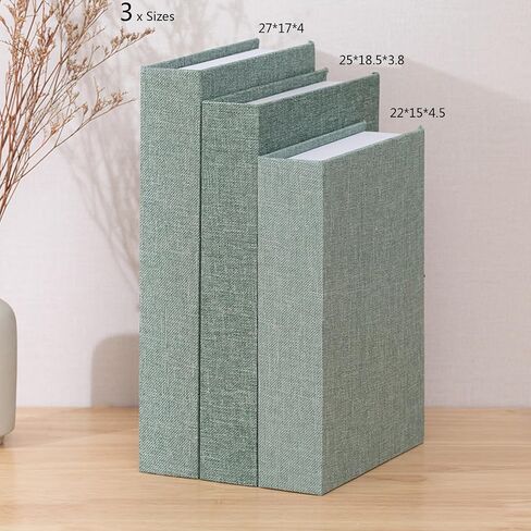 3 Pieces Decorative Modern Book Boxes, Faux Books Holder Box for Linen Table Book for DIY Crafts Storage Home Book shelf Cafe Hotel Decoration Display (Beige) in Saudi Arabia
