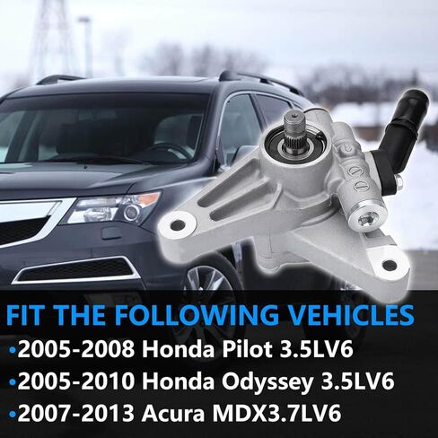 مضخة توجيه الطاقة 21-5442، مجموعة مضخة مساعدة الطاقة تناسب 2005-2008 Honda Pilot 3.5L، 2005-2010 Honda Odyssey 3.5L، 2007-2013 Acura MDX 3.7L، استبدال # 56110-PVJ-A01، 56110-RGL-A03 in Kuwait