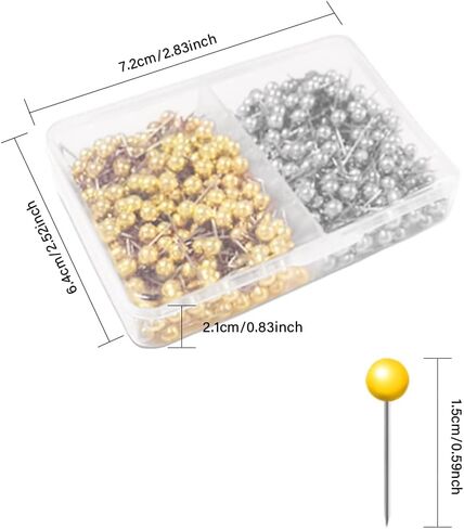 800 قطعة من خرزات الخريطة ذات اللون المعدني القديم مقاس 1/8 بوصة، دبابيس دفع لوضع علامة على رأس DaKuan لخريطة العالم، لوحة الفلين، علامات النسيج، 4 ألوان in Kuwait